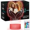 Maverton Lampada personalizzata a Led - Cornice foto con illuminazione multicolore - Idea regalo mamma compleanno - Lastra Acrilica con stampa foto personalizzata - Per la festa della mamma