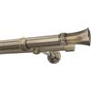 HDTL Kit Bastone per Tende in metallo 25/19mm Ottone Antico Montaggio a Muro 120 cm Echo