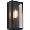 Qazqa rotterdam - Appliques Moderno - 1 luce - L 160 mm - Nero - Moderno - Illuminazione esterna