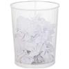 Relaxdays 3X Cestino Gettacarta, Ufficio & Cameretta, Aperto, Rotondo, Metallico, Bidone della Carta, HxD 35x29,5 cm,Bianco