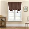 SMITHOOM Tenda a pacchetto a 1 pannello, con legatura, spessa, tinta unita, con tasche per asta, per cucina, camera da letto, bagno, lavanderia, decorazione per finestra, 102x160cm, Marrone