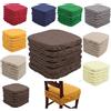 Generic Set 6 Cuscini Sedia Coprisedia Imbottiti Vesto Molla Loneta con Elastico (MARRONE)