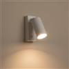 maolo Applique da Parete Spot Orientabile GU10 con Interruttore | Lampada da Lettura Moderna in Alluminio | Luce da Comodino Camera da Letto Hotel Ufficio | Bianco/Nero (Bianco)