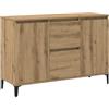 vidaXL Credenza Rovere Artigianale 102x35x70 cm in Legno Multistrato, Mobile per Libri, libreria, Mobile portaoggetti, armadietto, portaoggetti