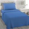 L'ANTICO ARCOLAIO - Lenzuola Letto Singolo 100% Cotone Completo con Federe Cuscini, Set Anallergico e Antiacaro, Colore Tinta Unita, Manifattura Made in Italy con Fibra Naturale