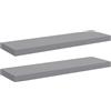 vidaXL Scaffali a Parete 2 pz Grigi 80x23,5x3,8 cm in MDF