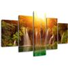 Visario tela immagini 5503 - Quadro su tela, motivo cascata, 160 x 80 cm, 5 pezzi, altri, legno
