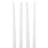 Marhynchus Candele a LED, 4 Pezzi Candele Coniche Senza Fiamma da 10 Pollici, Candela Conica a LED Elettrica Alimentata a Batteria Luce Calda per Natale (Bianco)
