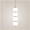 Klobvtt Globo LED Lampada a Sospensione Palla di Vetro Bianco Pendente Paralume Finitura Oro lampadario Illuminazione a soffitto Camera da Letto Comodino Soggiorno lampade a Sospensione lampadari 12W