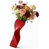 Generico Vaso Wibble Astratto,Vaso Scultoreo Astratto Moderno,Design a Spirale per Fiori Freschi o Secchi,Arredo Casa, Scrivania, Ufficio o Mensola,vasi interni,Oggetti/complementi d'arredo (Red)