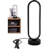 Qfdiwr Lampada Da Scrivania Anello Luminoso Design Minimalista Lampada Decorativa Anello Per Soggiorno E Camera Da Letto Con 3 Modalità Di Luci, Diametro 30,5 Cm, Illuminazione Morbida Per Camera Da