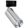 LEDKIA LIGHTING Faretto Portalampada Binario Trifase Quarzo per Lampadina GU10 Argento GU10