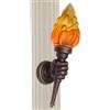 Generico Lampada Da Parete A Torcia - Applique In Nero, Lampada A Fiamma Antica Da 28 Cm, Accessorio Per L'illuminazione Domestica In Stile Medievale, Apparecchio Di Illuminazione Rustico Per La Camera
