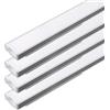 A2ZWORLD 8 Metri di Profilato Alluminio Per Striscia Led, Completo Di Copertura Tappi e Gancio, 4 Kit da 2 Metri Standard Interno 15.7mm (17.6X6.9mm)