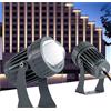 QICBYING Faretto A Fascio Stretto Da 10W - Faretto LED Rotante, Proiettori A LED A Lungo Raggio, Lampade Con Angolazione Regolabile, Luci Da Giardino Impermeabili IP65 Illuminazione Di Pareti Esterne(Warm whit