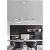 TEKHOME Lampadario LED Moderno 45W 4000K Bianco, Sospensione a Tre Anelli per Sala da Pranzo e Soggiorno, Illuminazione Elegante Design Contemporaneo - B63 (4000K NATURALE)