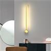 TZSMUM Moderna LED Lampada a Muro Lineare Interno Applique da Parete Ruotabile a 350° Lampada da Parete 2700K/4500K/6500K Acrilico Lunga Alluminio per Soggiorno Scala Corridoio (Oro Luce Calda,80cm)