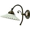 fd-bolletta arredamento e illuminazione applique da parete interni, lampada da parete,applique vintage, paralume ceramica ar31 Misure: Sporgenza 30cm, Ø paralume 19cm, Ø base 9,5cm