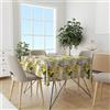 NARCISO Tovaglia 240x140 da 12 posti in Tessuto 100% Poliestere con Trattamento NO STIRO, Copritavola Rettangolare Cucina, Tovaglie Tavolo Moderno Rettangolari, Copritavolo Maiolica Grigio Limoni