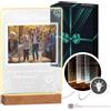 Maverton Cornice LED luminosa con supporto in legno - Quadro in vetro acrilico personalizzato con collage di foto - Per coppia per anniversario o casa nuova - Nonni - XL - 21x32x4,5cm