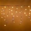 Generico Tenda luminosa luci di Natale 6MT Cascata di Stalattiti MaxiLed Professionale per uso esterno interno Prolungabile (calda fissa + flash freddo, 152 LED)