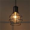 Mengjay Lampadario vintage, adatto per lampadina E27 non inclusa max 60W, metallo nero, ferro lampada a sospensione per salotto o sala da pranzo, interna lampada da soffitto stile industriale (A)