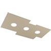 Top Light PLAFONIERA MODERNA LUNGA RETTANGOLARE SABBIA 3 LUCI LED SOSTITUIBILI SLIM TOP LIGHT PLATE 1129/PL3 R-SA