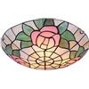 WDBZTJ Plafoniera in stile Tiffany, lampada da soffitto a LED in vetro colorato fatta a mano in corridoio, apparecchi di illuminazione a sospensione a soffitto vintage per soggiorno camera da letto ,G,50cm
