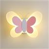LIGKIN Applique LED 16W Lampada da parete Farfalla Creativa Luci da parete Moderno Acrilico Caldo Luce Notturna da comodino per Camera dei bambini Scale Corridoio