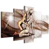Cuadros B&D XXL - Quadro 200x100 cm 5 Pezzi - Stampa su Tela Canvas con Struttura - Quadri Componibili Moderni Soggiorno Grandi - Murale Arte Decorazioni da Parete Decori - bacio h-C-0027-b-m