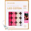 GuirLED - Guirlanda luminoso a LED per batuffoli di cotone USB - Luce notturna per bambini 2h - Alimentatore doppio USB 2A incluso - 3 intensità - 32 sfere 3,2m - Tagada