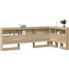 vidaXL Testata Contenitore Rovere Sonoma 90 cm Legno Multistrato, Mobile per Camera, Testata Rettangolare, soluzioni salvaspazio, Organizer Funzionale, Stile Minimalista