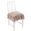 PARAMAISON Cuscino Sedia 40x40 con Lacci Panama, Cuscino Interno ed Esterno, Sfoderabile con Zip, Cotone, Laccetti di Ritenzione, Tinta Unita, Tortora