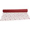 PuntoCasaStore Rotolo Tulle Rete Spider Traforata Polycotton 48 cm x 5 Yards 4,60 Metri Confezioni Regalo Decorazioni Natale Floreali Eventi Fai da Te Elegante Resistente (Rosso Glitter)