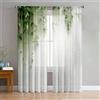 Odot Tende Trasparenti per Interni, Tende Camera da Letto con Passanti, Tenda Filtranti 2 Pannelli, Stampe Fiori Tenda Voile Semi Sheer per Soggiorno Camera (Alberi,107x244cm)