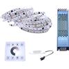 TOPXCDZ - Striscia LED WS2811 effetto scorrimento 2835, 120 LED/m, DC24V, 10 m, effetto acqua che scorre, illuminazione con controllo remoto wireless, colore bianco caldo o freddo (bianco 6000 k)