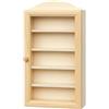 greca Armadietto da collezione in legno con 5 ripiani per riporre oggetti diversi, in legno naturale decorabile