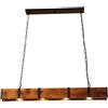 BAHOJAS Lampade a trave in legno - Lampada a sospensione rustica per tavolo da pranzo - Luce dell'isola della cucina vintage - Candelabro della fattoria - Illuminazione da soffitto - 4 LED - Asta - Luci da
