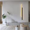 GZZBMY Moderno Lungo Interno Luci A Parete Con Telecomando Linee Parallele Dimmerabile Lampada Da Parete Metallo Minimalista Luce A Parete Camera Letto Soggiorno Cucina Applique Da Parete (Luce Neutra,40CM)