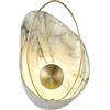 YFMYY Sconce da Parete con Motivo in Marmo, lampade da Parete in Resina a Forma di Conchiglia Creativa, Lampada da Parete a LED in Stile Nordico, Lampada da Parete Decorativa per Interni per Camera
