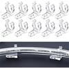 Trade-Shop, set di 100 clip per fissaggio di tubi a LED da 10 a 13 mm, con fori per viti da 2,9 mm