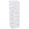 Bricozone Portaombrelli Quadrato In Metallo Design Moderno Con Vaschetta Scolapioggia E Ganci Removibili Ideale Per Ingresso Casa Ufficio (Bianco)