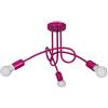 Light Home LH Light-Home Edison Lampadario da Soffitto Industriale - Lampadari Moderni Per Soggiorno Camera da Letto e Cucina in Metallo - a 3 Luci - E27 - Viola