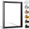 HaakDesign Cornice per giunti ombreggiati Levi in nero, argento spazzolato, 50 x 75 cm, per tele e tele, edizione lucida