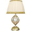 Generico LUCECLASS - ART. C519 Lampada da tavolo classica artigianale in fusione di ottone e vetro di Murano, con paralume in misto seta plissettato avorio, per camera da letto, soggiorno, corridoio, hotel.