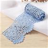 Duories Nastro Decorativo in Pizzo 10m x 10cm - Seta Latte Vintage, Bordo Ricamato, per Fiori, Cucito, Artigianato, Abito Matrimonio, Decorazione - Blu