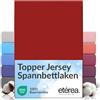 etérea Himmlische Qualität etérea Jersey Topper lenzuolo con angoli 180x200-200x200 cm Ciliegia Epaisseur 5-10 cm - 100% Cotone - Oekotex materasso Letto copripiumino - lenzuola 180x200cm - 200x200cm Rosso