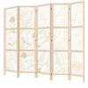 LUMASOUL Separe Divisorio Interno Monofacciale - Paravento da Interno 5 Pannelli Divisorio per Ambienti - Divisori per Interni con Motivo Giapponese - 225x172 cm