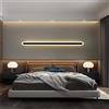MHXZKHL Moderno Striscia Lunga LED Lampada da Parete Stile Nordico Lineare Applique da Parete Alluminio Interno Applique da Parete per Comodino Corridoio Scale(Size:120CM, 50W,Color:Black, 3 Colour)