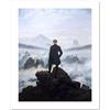 Niik Stampa viandante sul mare di nebbia di caspar david friedrich 60 x 47 cm falso d'autore su tela